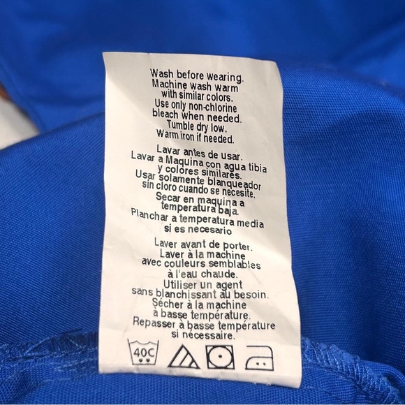 Cherokee Unisex Medical Scrubs Set Blue V-Neck Top & Pants Uniform for Men/Women - Picture 6 of 13